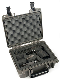 Seahorse SE300FP1 Waterproof Protective Pistol Case (9.2 x 7.1 x 4.1”)